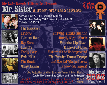 Mr Sister - Queercore Showcase w/ live visuals by killer banshee