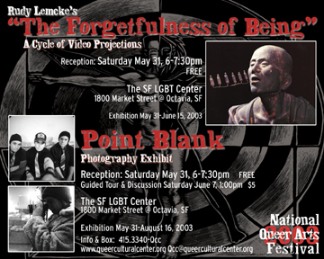 Rudy Lemcke's The Forgetfulness of Being & Point Blank photography exhibit