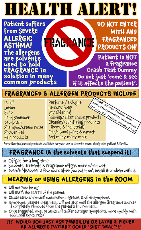 Fragrance Free Policy Poster (hang on hospital door)